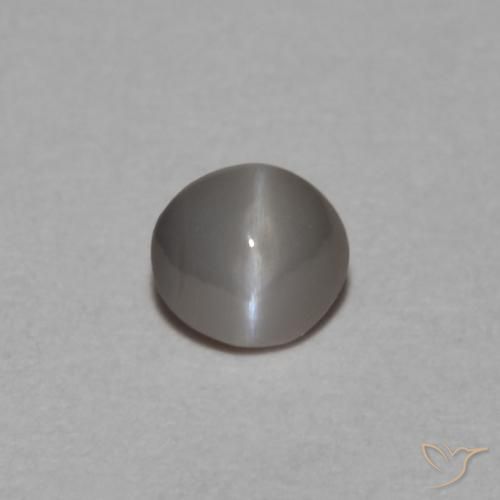 0.22ct طبيعي أسود رمادى عين القط كريزوبيريل, بيضوي, غير شفاف