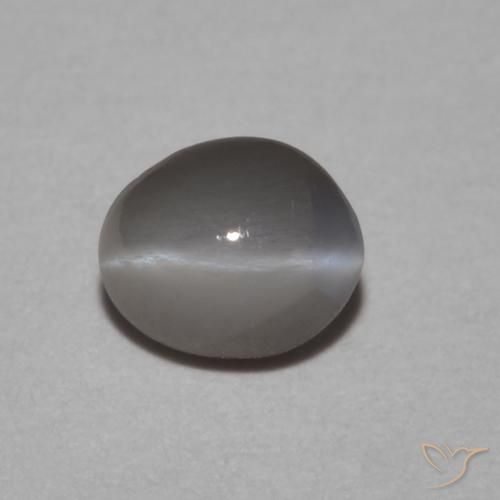 0.53ct طبيعي Medium Dark-Grey عين القط كريزوبيريل, بيضوي, غير شفاف