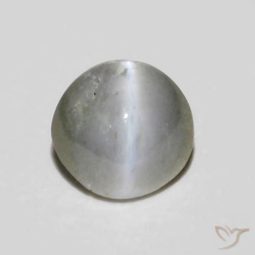 0.30ct طبيعي رمادى فاتح جدا عين القط كريزوبيريل, بيضوي, غير شفاف