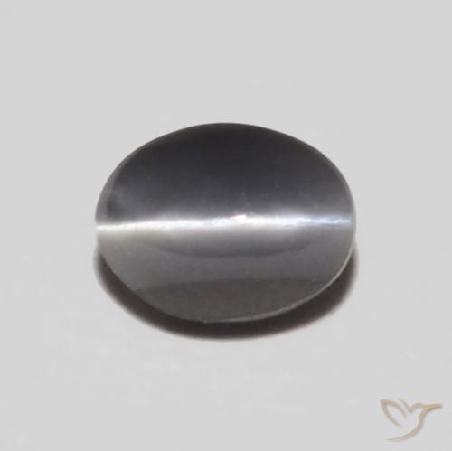 0.30ct طبيعي رمادى متوسط عين القط كريزوبيريل, بيضوي, غير شفاف