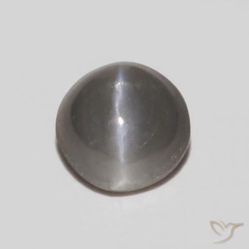 0.29ct طبيعي رمادى فضى عين القط كريزوبيريل, بيضوي, غير شفاف