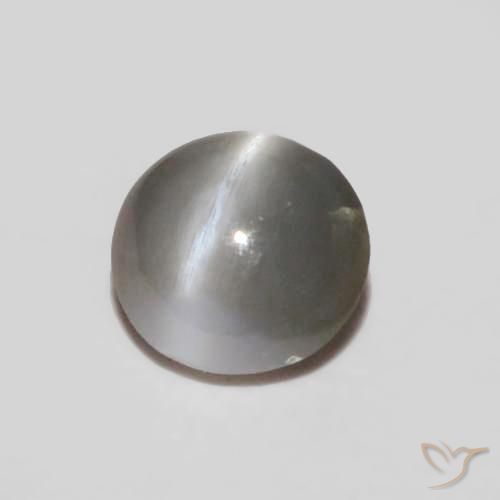 0.24ct طبيعي رمادى متوسط عين القط كريزوبيريل, بيضوي, غير شفاف