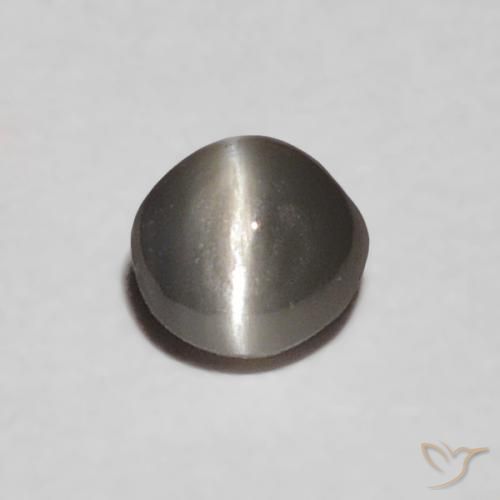 0.16ct طبيعي رمادى متوسط عين القط كريزوبيريل, بيضوي, غير شفاف