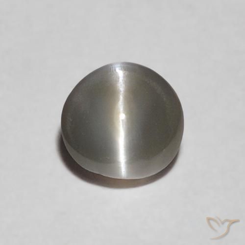 0.30ct طبيعي رمادى فاتح جدا عين القط كريزوبيريل, بيضوي, غير شفاف