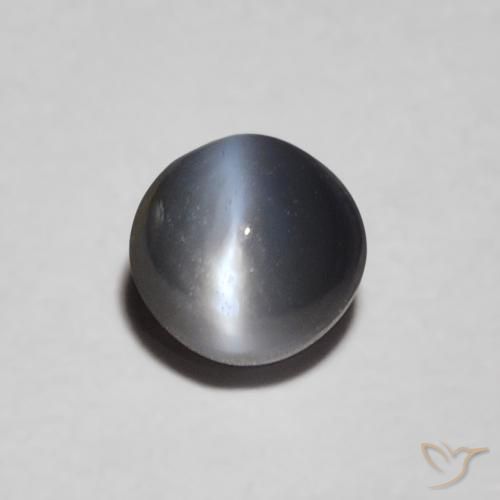 0.47ct طبيعي رمادى متوسط عين القط كريزوبيريل, بيضوي, غير شفاف