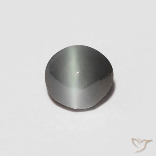 0.16ct طبيعي رمادى مخضر-باهت عين القط كريزوبيريل, بيضوي, غير شفاف