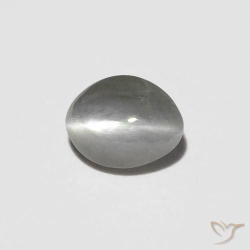 0.23ct طبيعي رمادى فاتح جدا عين القط كريزوبيريل, بيضوي, غير شفاف