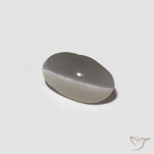 عين القط كريزوبيريل رمادى فاتح جدا طبيعي، بيضوي، 0.29 قيراط، غير شفاف