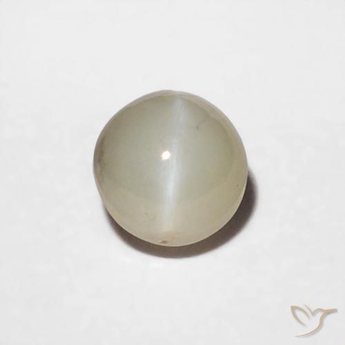 0.44ct طبيعي رمادى متوسط عين القط كريزوبيريل, دائري, غير شفاف