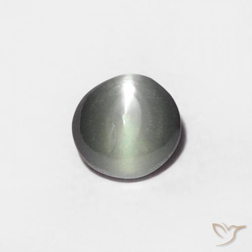 0.21ct طبيعي فضى عين القط كريزوبيريل, بيضوي, غير شفاف