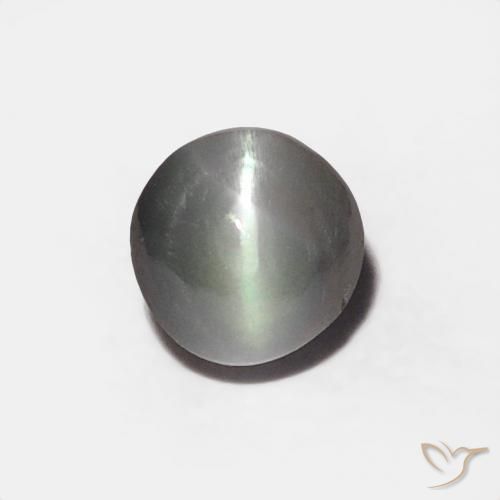 0.35ct طبيعي رمادى فاتح عين القط كريزوبيريل, دائري, غير شفاف