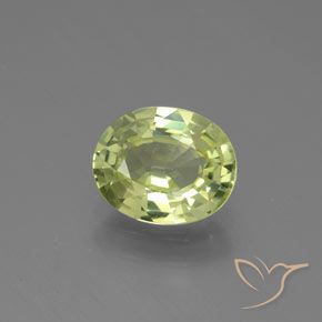 1.27ct طبيعي أخضر أصفر كريزوبيريل, بيضوي, VVS-VS