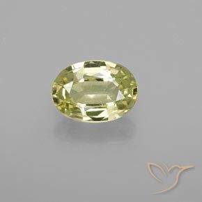 1.14ct طبيعي الأصفر الليمونى كريزوبيريل, بيضوي, قليلا جدا