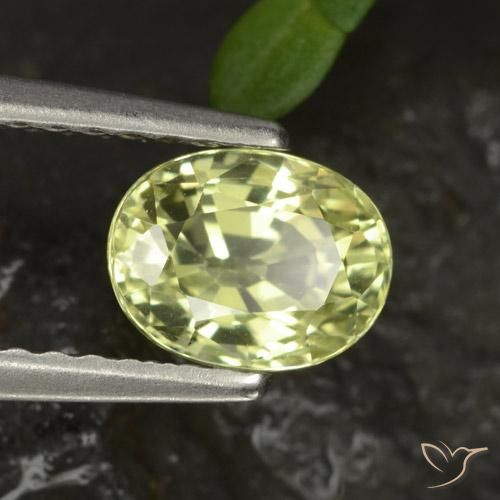 1.16ct طبيعي أخضر أصفر كريزوبيريل, بيضوي, VS-SI