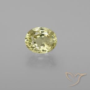 1.12ct طبيعي أصفر فاتح كريزوبيريل, بيضوي, VVS-VS