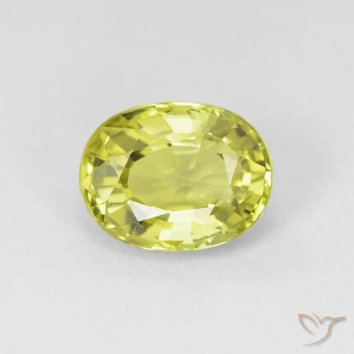 1.07ct طبيعي أصفر متوسط كريزوبيريل, بيضوي, VVS