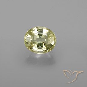 1.12ct طبيعي أصفر مخضر كريزوبيريل, بيضوي, قليلا جدا