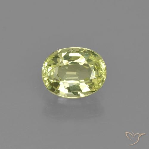 1.20ct طبيعي أصفر متوسط كريزوبيريل, بيضوي, VVS