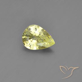1.18ct طبيعي الأصفر الليمونى كريزوبيريل, شكل الكمثرى, VVS