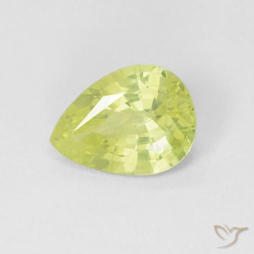 1.29ct طبيعي الأصفر الليمونى كريزوبيريل, شكل الكمثرى, قليلا جدا