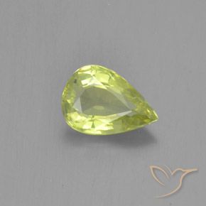 1.09ct طبيعي أصفر ليمونى فاتح كريزوبيريل, شكل الكمثرى, VVS