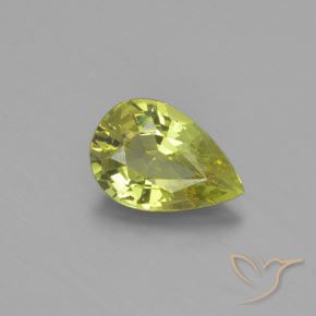 1.13ct طبيعي أصفر متوسط كريزوبيريل, شكل الكمثرى, VVS-VS