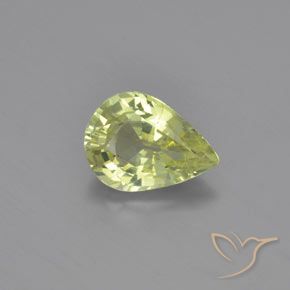 1.02ct طبيعي أخضر ترابى دافئ كريزوبيريل, شكل الكمثرى, VVS