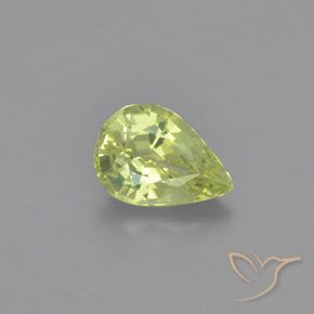 1.02ct طبيعي أصفر فاتح كريزوبيريل, شكل الكمثرى, VVS