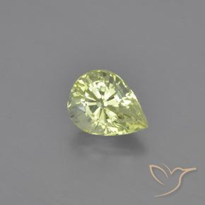 1.09ct طبيعي الأصفر الليمونى كريزوبيريل, شكل الكمثرى, VVS