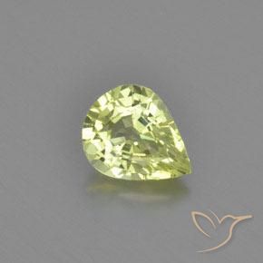 1.18ct طبيعي أخضر مصفر كريزوبيريل, شكل الكمثرى, VVS