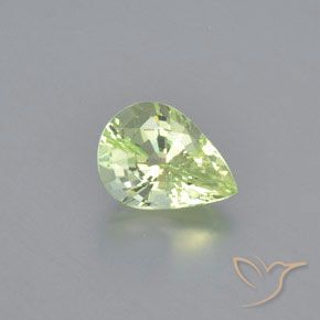 1.20ct طبيعي أخضر أصفر فاتح كريزوبيريل, شكل الكمثرى, VVS