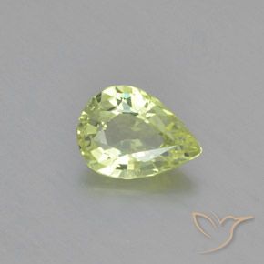 1.14ct طبيعي أصفر ليمونى فاتح كريزوبيريل, شكل الكمثرى, VVS