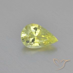 1.15ct طبيعي الأصفر الليمونى كريزوبيريل, شكل الكمثرى, VVS