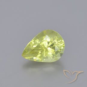 1.18ct طبيعي الأصفر الليمونى كريزوبيريل, شكل الكمثرى, قليلا جدا