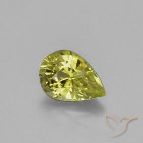 1.02ct طبيعي أصفر مخضر كريزوبيريل, شكل الكمثرى, VVS