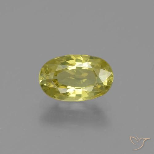 1.15ct طبيعي أصفر متوسط كريزوبيريل, بيضوي, VVS-VS