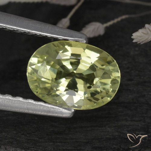 1.07ct طبيعي أخضر أصفر كريزوبيريل, بيضوي, VVS