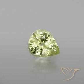 1.13ct طبيعي أخضر أصفر كريزوبيريل, شكل الكمثرى, VVS
