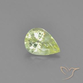 0.96ct طبيعي أصفر فاتح كريزوبيريل, شكل الكمثرى, VVS