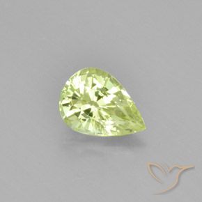 1.11ct طبيعي أصفر ليمونى فاتح كريزوبيريل, شكل الكمثرى, VVS