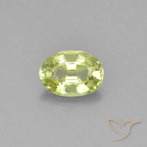1.00ct طبيعي أصفر فاتح كريزوبيريل, بيضوي, VVS