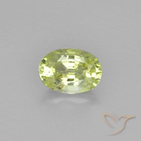 1.25ct طبيعي أصفر فاتح كريزوبيريل, بيضوي, VVS