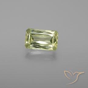 1.44ct طبيعي اخضر فاتح كريزوبيريل, قص الزمرد, قليلا جدا