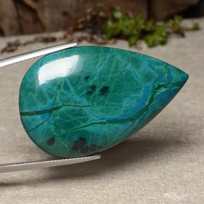 كريزوكولا متعدد الألوان طبيعي، شكل الكمثرى، 60.60 قيراط، غير شفاف