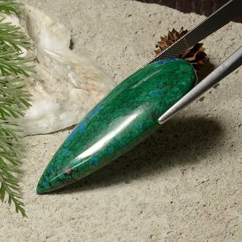 كريزوكولا متعدد الألوان طبيعي، شكل الكمثرى، 45.74 قيراط، غير شفاف