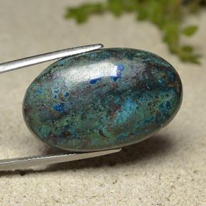 كريزوكولا متعدد الألوان طبيعي، قصة بيضاوى، 36.86 قيراط، غير شفاف