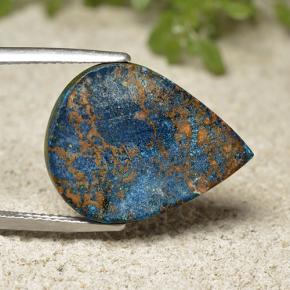 كريزوكولا متعدد الألوان طبيعي، شكل الكمثرى، 17.52 قيراط، غير شفاف