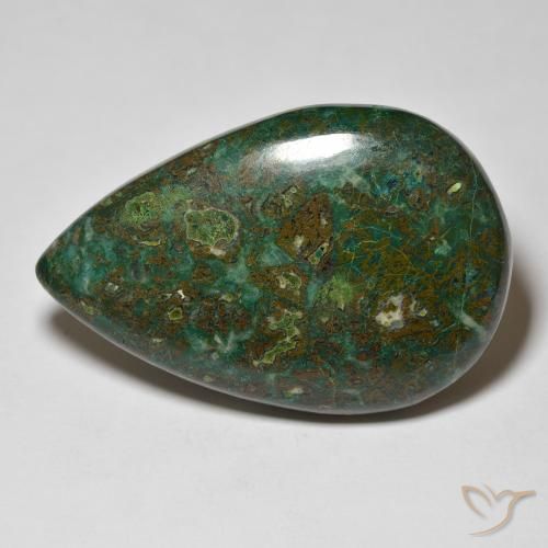 38.38ct طبيعي متعدد الألوان كريزوكولا, شكل الكمثرى, غير شفاف