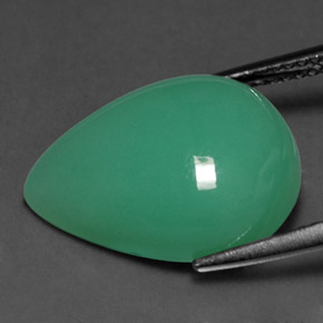 كريسوبراسي أخضر طبيعي، شكل الكمثرى، 9.70 قيراط، نصف شفاف