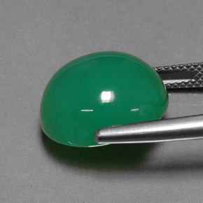 كريسوبراسي أخضر طبيعي، قصة بيضاوى، 12.49 قيراط، نصف شفاف